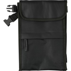 600D rPET poli�szter h�t�t�ska, fekete