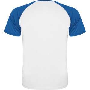 Indianapolis rvid ujj uniszex sportpl, white, royal blue (T-shirt, pl, kevertszlas, mszlas)